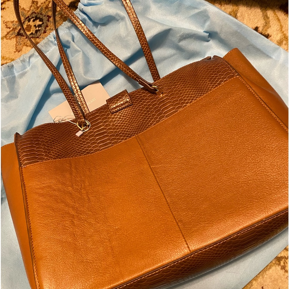 Brand new Antonio Melani leather Logo Slide Tote